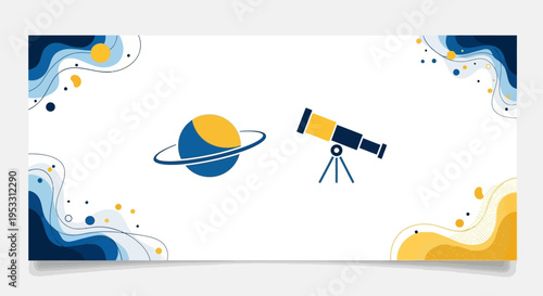 Telescope and planet astronomy science.