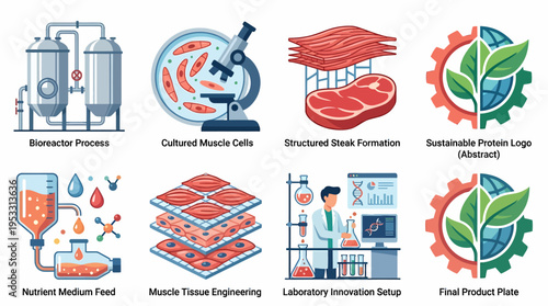 Lab-Grown Meat Production & Sustainable Protein Concepts