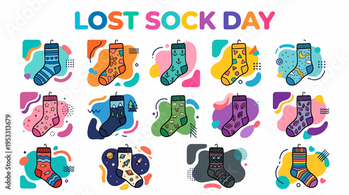 Lost Sock Day - Colorful Socks Collection
