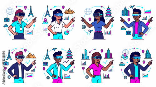 People Explore Virtual Reality Travel Destinations