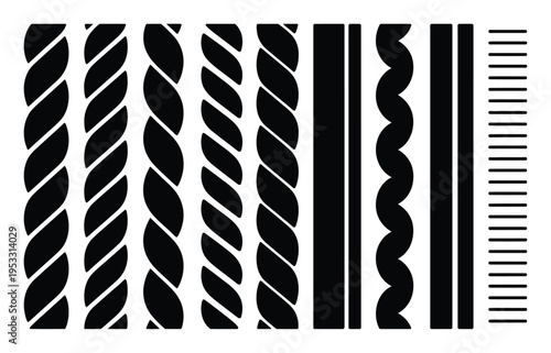 Black and White Rope and Border
