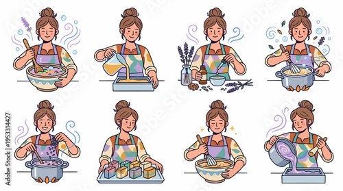 Woman Making Soap: Step-by-Step Handmade Process