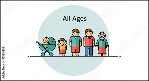 Diverse group of people across all ages.