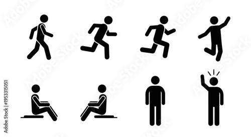 stick figure icons for people exercising.
