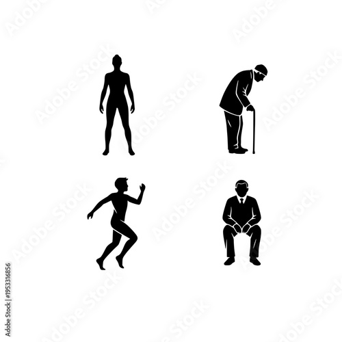 human life stages and activities vector illustration