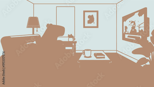 Person Relaxing on Sofa Watching Television.