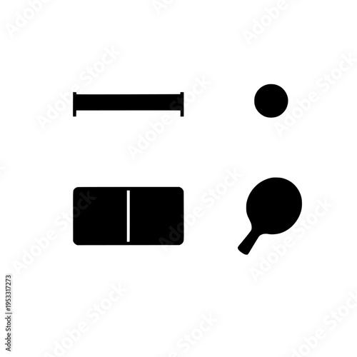ping pong elements vector illustration