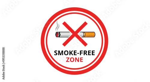 No Smoking Sign Smoke Free Zone.