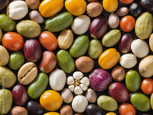different varieties of beans.
