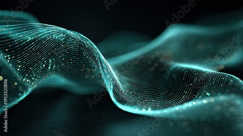 Abstract Mesh Wave, Digital Particle Surface Animation, Futuristic Technology Background, Flowing Motion, Digital Mesh Surface, Abstract Wave Motion, Data Network Visualization, Modern Tech.