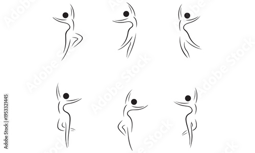 Active Lifestyle Icons Bundle - Sports, Dance, Yoga, and Fitness Silhouettes Set