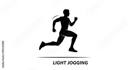 a man running in light jogging motion.