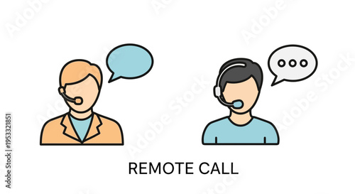 Remote call conversation between two people.