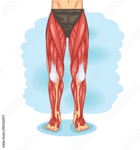 Lower Body Muscle Anatomy Front View