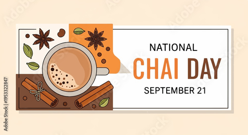 National chai day celebration with spices and tea on september 21st