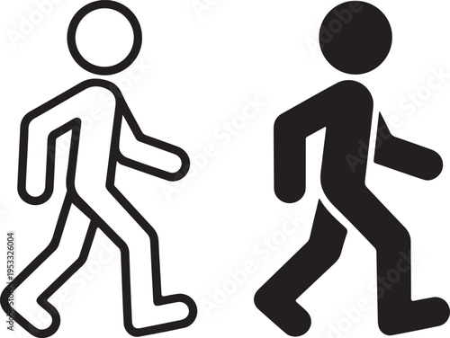 vector illustration of walking man isolated icon