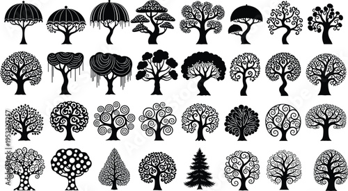 Dinosaur skeleton illustration collection, velociraptor tyrannosaurus fossil artwork, prehistoric animal anatomy, extinct wildlife vector, paleontology design concept, educational poster silhouette