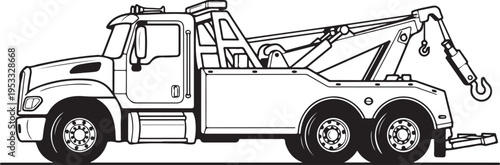Vector tow truck illustration isolated on Transparent Background