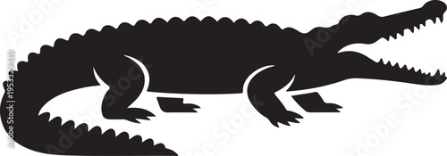 Vector of crocodile design on white background. Wild Animals. Reptile. Easy editable layered vector illustration.