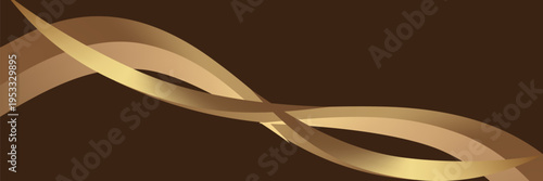Abstract gold lines background with light effects. vector
