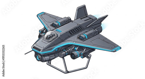 Futuristic spacecraft design with advanced technology and sleek aerodynamic features for space travel.