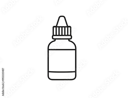 Eye Drop Bottle Ophthalmic Dropper Line Art