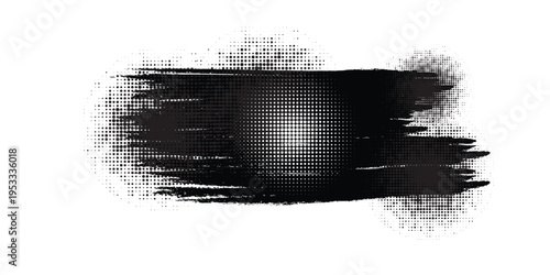Distorted grunge layer error. Noise destroys texture. Vector trendy deformed glitch shape