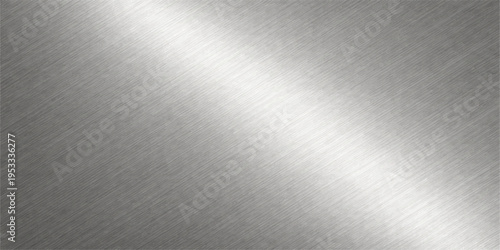 A polished stainless steel plate featuring a shiny brushed metal texture with a silver metallic pattern creates a sleek gray material surface for a textured aluminum wallpaper backdrop