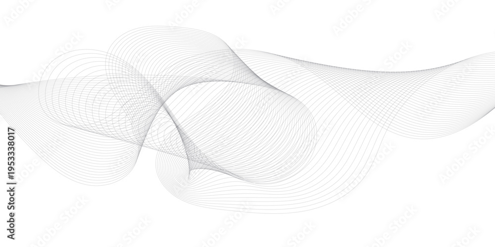 Fototapeta premium Abstract wave pattern with multiple curved lines. Vector eps10