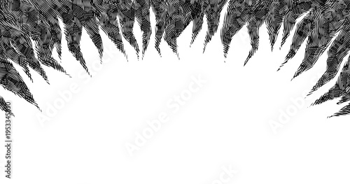 アーチ状の不安、恐怖、ストレス感情の集中線背景