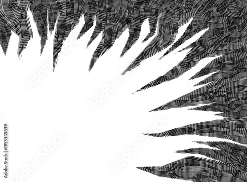 画面端の集中線_不安、恐怖、ストレス感情の背景