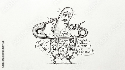 Conflict of Small Safety Pins Causing Stress