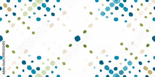 Abstract background with scattered colorful paint splatters and spots