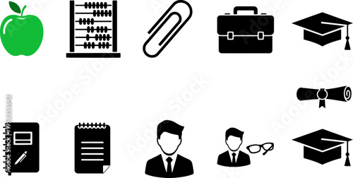 Collection of Education and Office Icons.