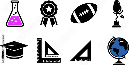 Collection of Education and Science Icons.