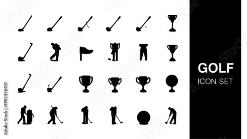 Golf icon set