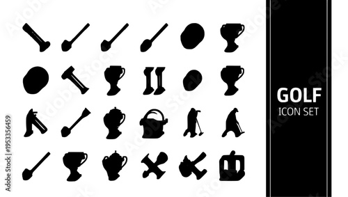 Golf icon set