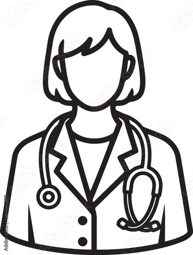 Doctor woman with stethoscope medical healthcare