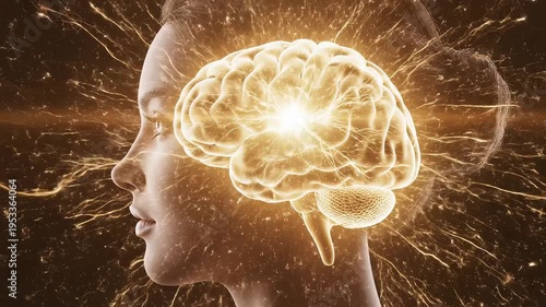 human brain activity illustration