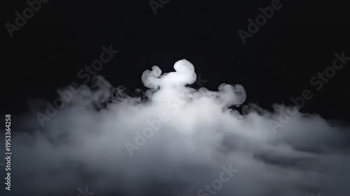 White smoke or fog against dark background