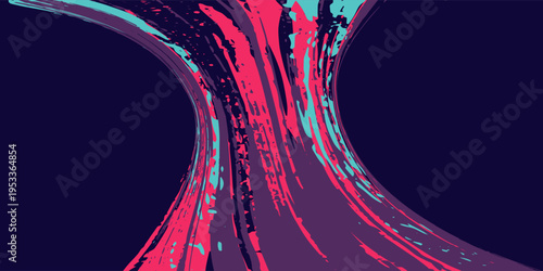 neon background brush game blue pink purple banner abstract paint stain vintage modern car wrap sticker, Modern.