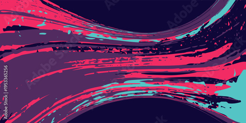 neon background brush game blue pink purple banner abstract paint stain vintage modern car wrap sticker, Modern.