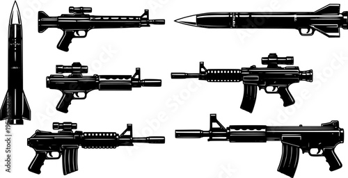 Combat rocket weapons set