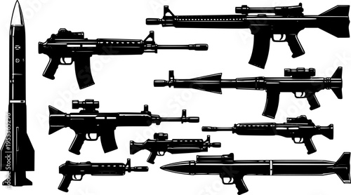 Combat rocket weapons set