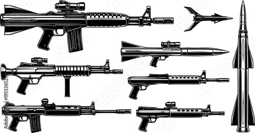 Combat rocket weapons set