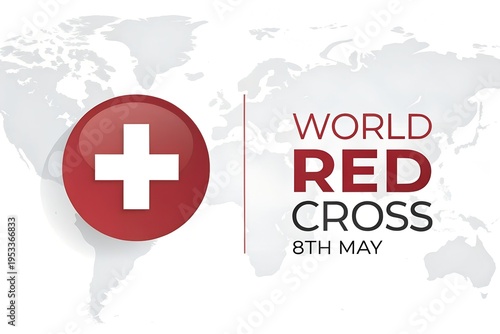 This graphic art illustration beautifully commemorates World Red Cross Day observed globally on the 8th of May each year, symbolizing the crucial international humanitarian movement and its tireless c