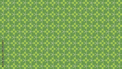Geometric Pattern on Green Background vector background