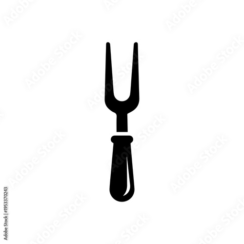 BBQ fork utensil symbol for barbecue and food preparation Vector illustration