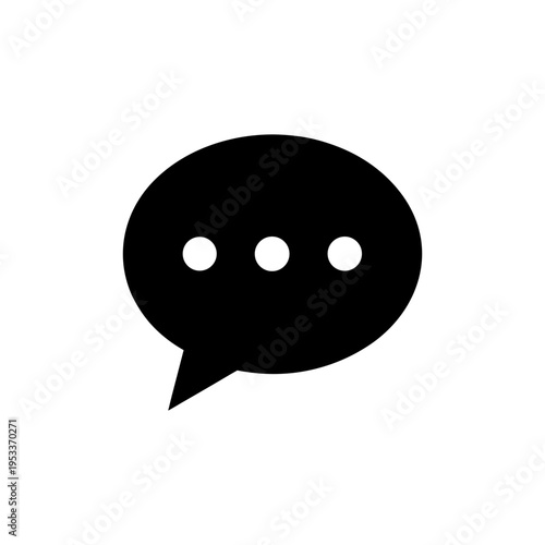 Chat notification bubble with dot alert indicator message symbol Vector illustration