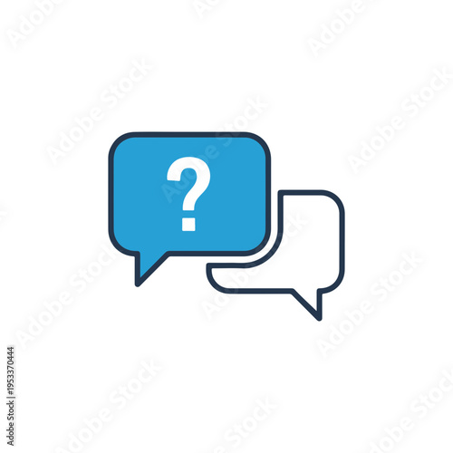 FAQ question and answer chat bubble support service concept Vector illustration